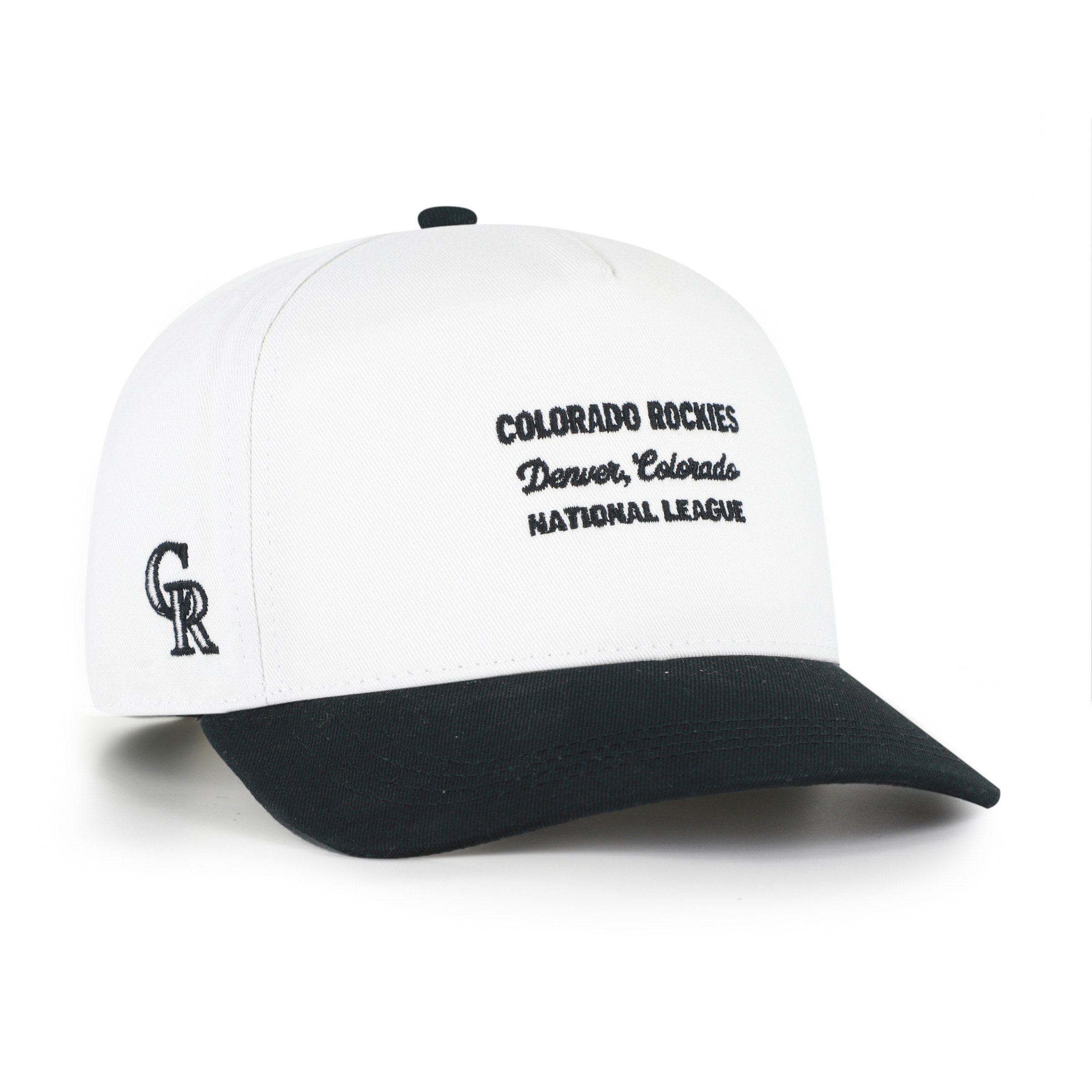 Men's '47 White/Black Colorado Rockies Contemporary Two-Tone Hitch Adjustable Hat