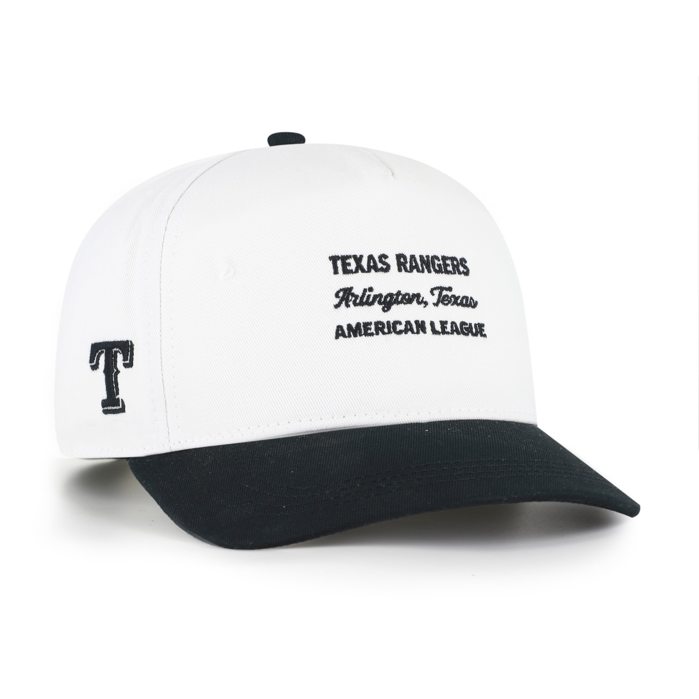Men's '47 White/Black Texas Rangers Contemporary Two-Tone Hitch Adjustable Hat