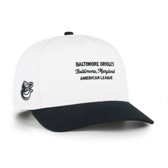Men's '47 White/Black Baltimore Orioles Contemporary Two-Tone Hitch Adjustable Hat