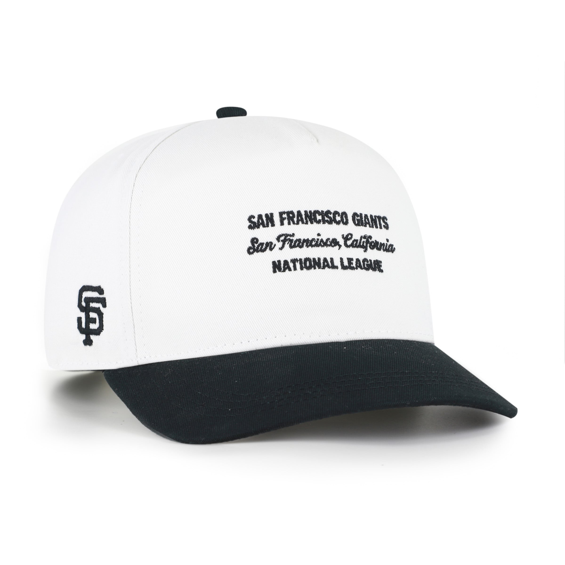 Men's '47 White/Black San Francisco Giants Contemporary Two-Tone Hitch Adjustable Hat