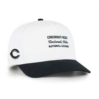 Men's '47 White/Black Cincinnati Reds Contemporary Two-Tone Hitch Adjustable Hat