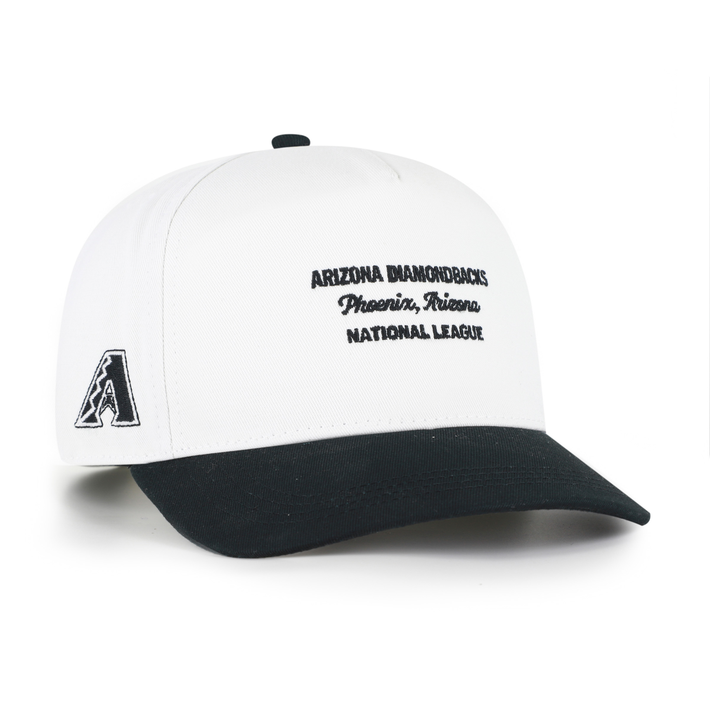 Men's '47 White/Black Arizona Diamondbacks Contemporary Two-Tone Hitch Adjustable Hat