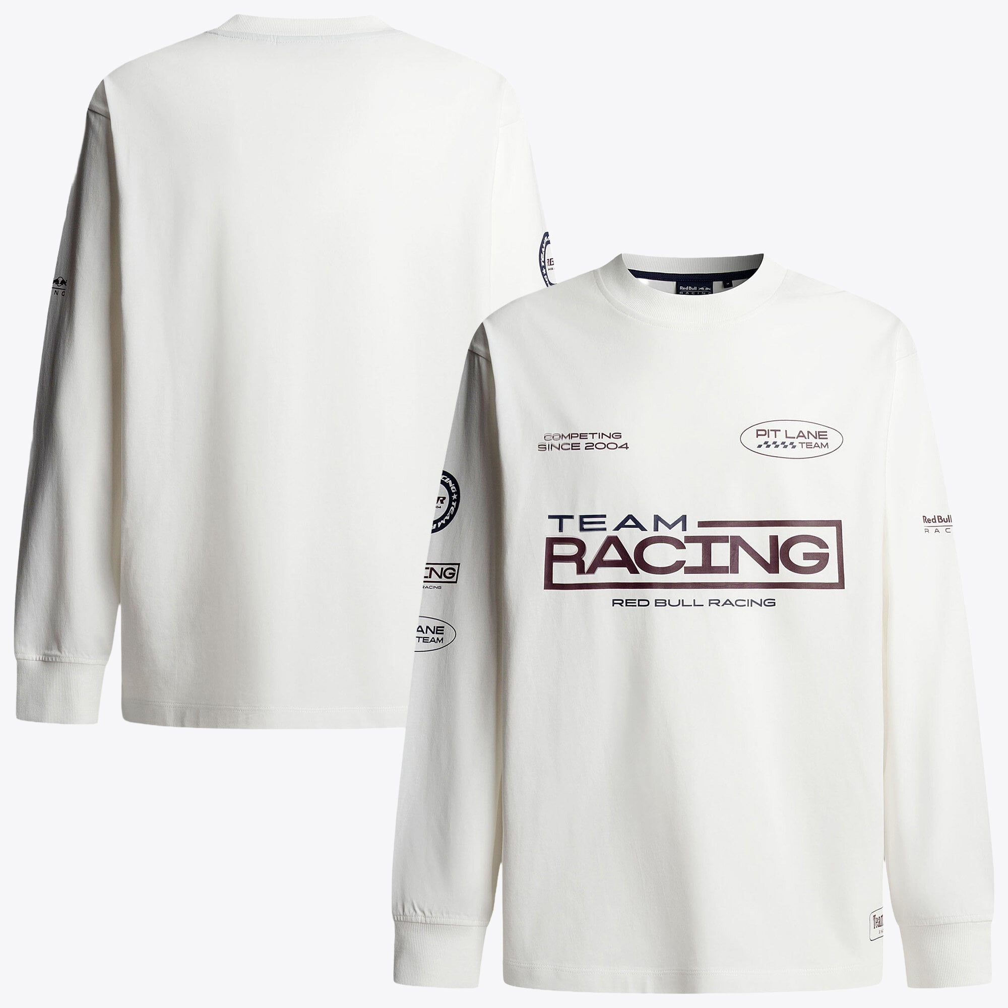 T-shirt à manches longues Oracle Red Bull Racing Pepe Jeans Square Team - Off Whire