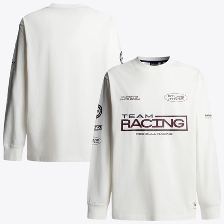 Oracle Red Bull Racing Pepe Jeans Square Team Long Sleeve T-Shirt - Off Whire