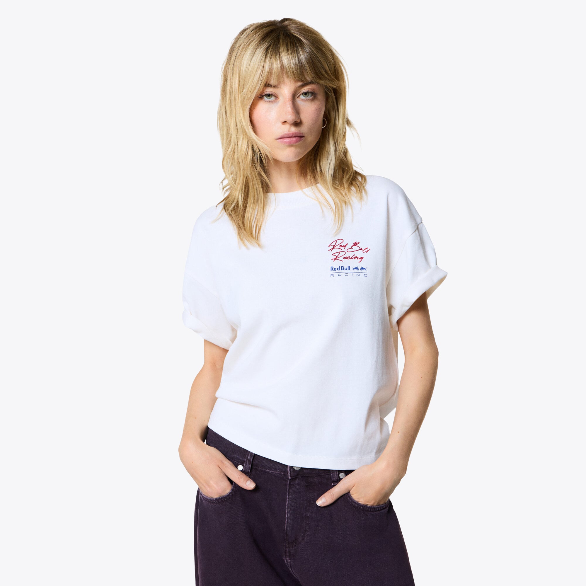 T-shirt Oracle Red Bull Racing Pepe Jeans Driver - Blanc - Femme