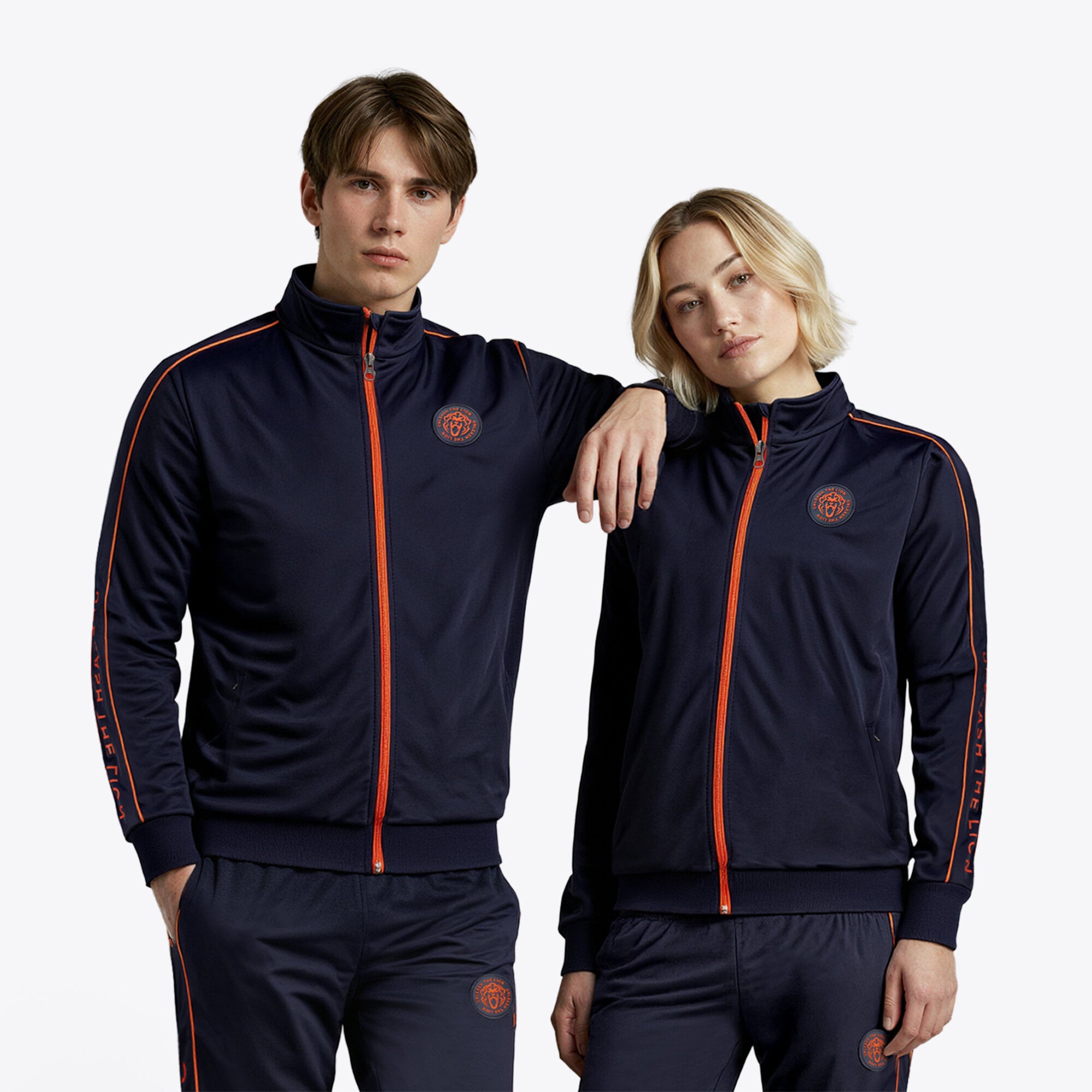 Unleash the Lion Trainingsanzug – Marineblau/Orange