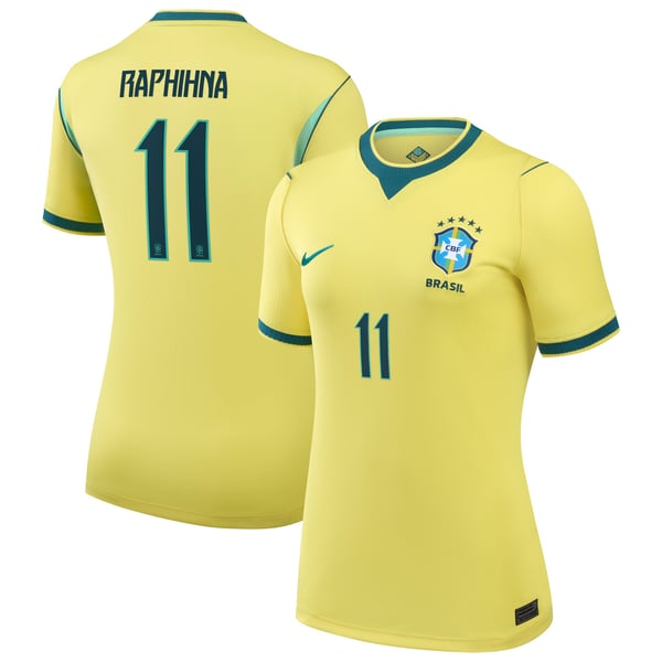 Maillot Domicile Stadium Brésil Nike 2026 - Femme avec flocage Raphinha 11