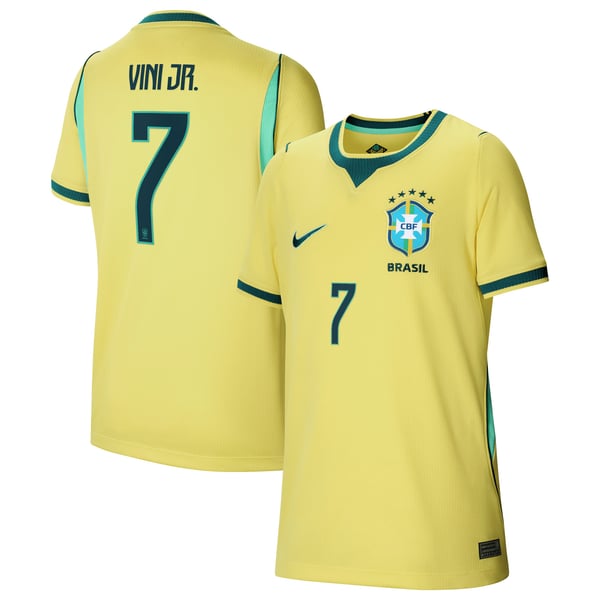 Maillot Domicile Stadium Brésil Nike 2026 - Enfant avec flocage Vini Jr. 7