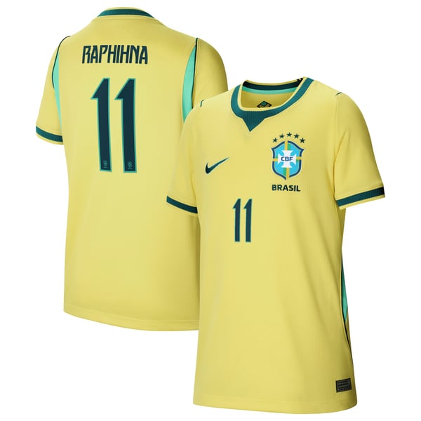 Maillot Domicile Stadium Brésil Nike 2026 - Enfant avec flocage Raphinha 11