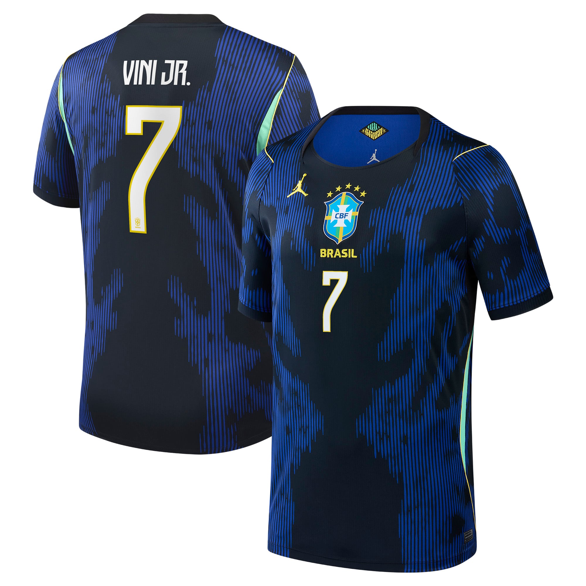 Maillot Extérieur Stadium Brésil Jordan 2026 - Enfant avec flocage Vini Jr. 7