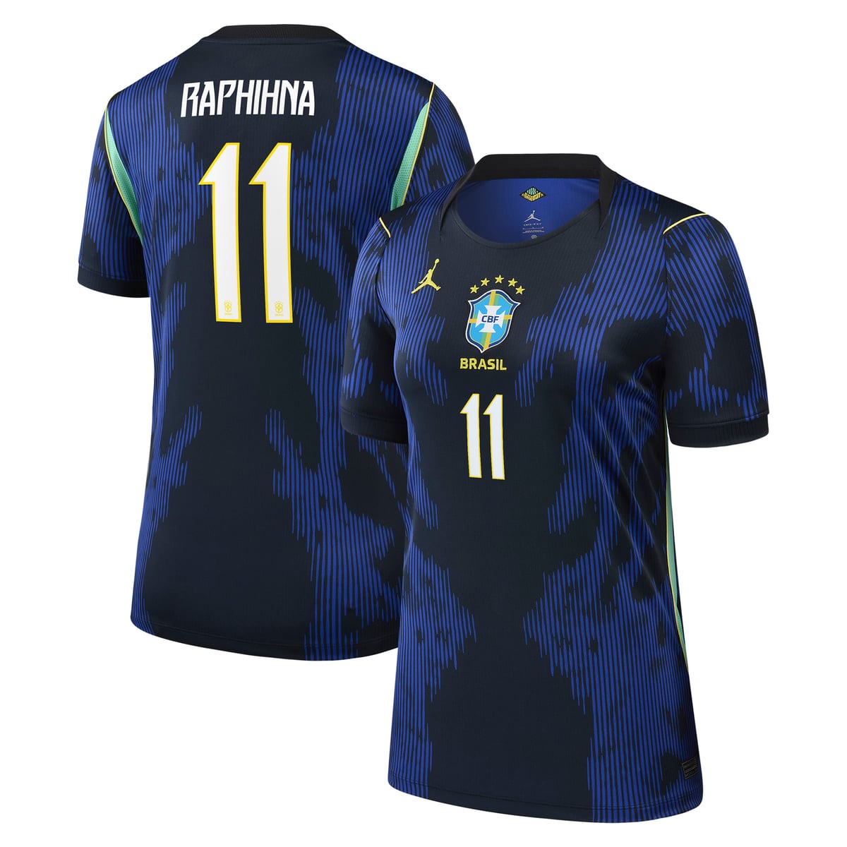 Maillot Extérieur Stadium Brésil Jordan 2026 - Femme avec flocage Raphinha 11