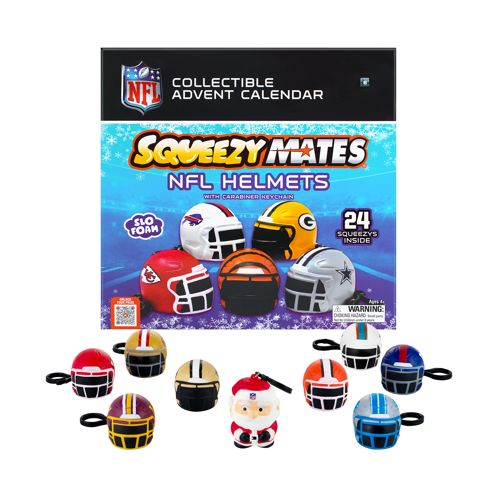 Party Animal 2026 SqueezyMates Nfl Helmets Advent Calendar