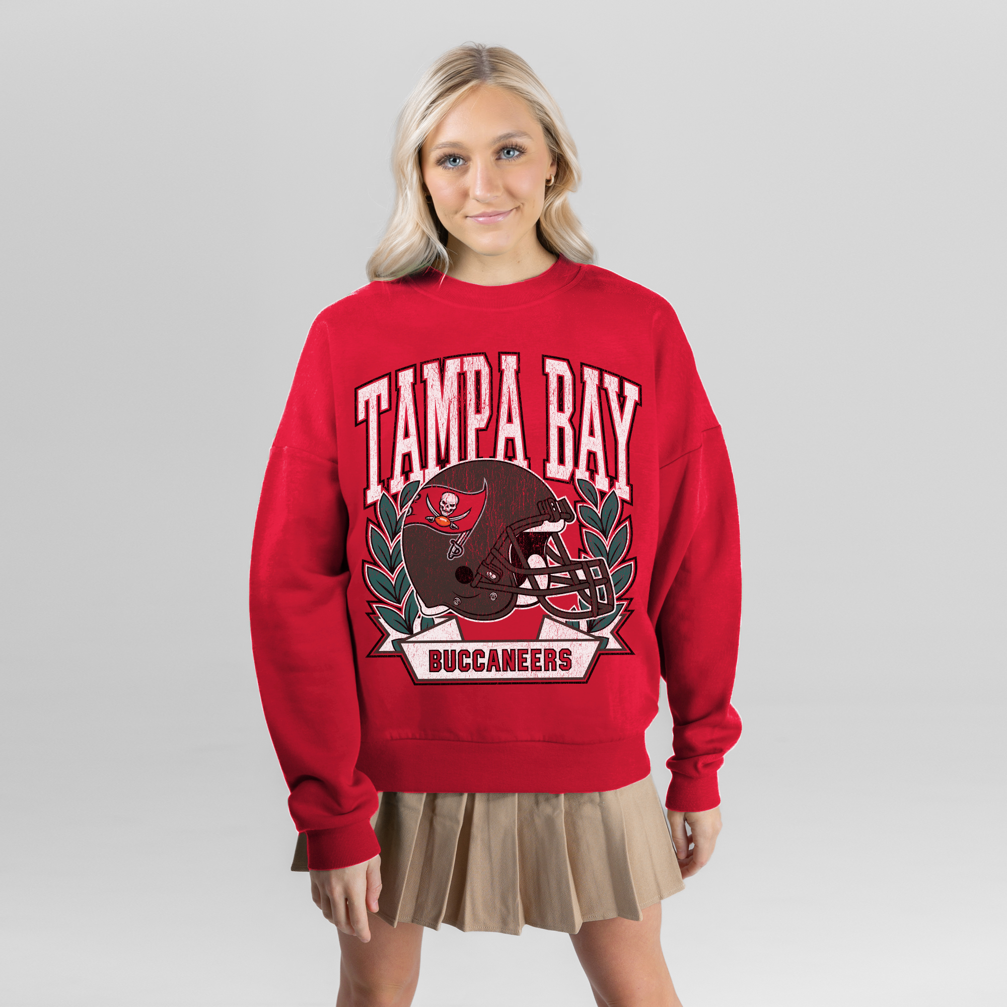 Women's Gameday Couture Red Tampa Bay Buccaneers Classic Archives Premium Fleece Sweatshirt