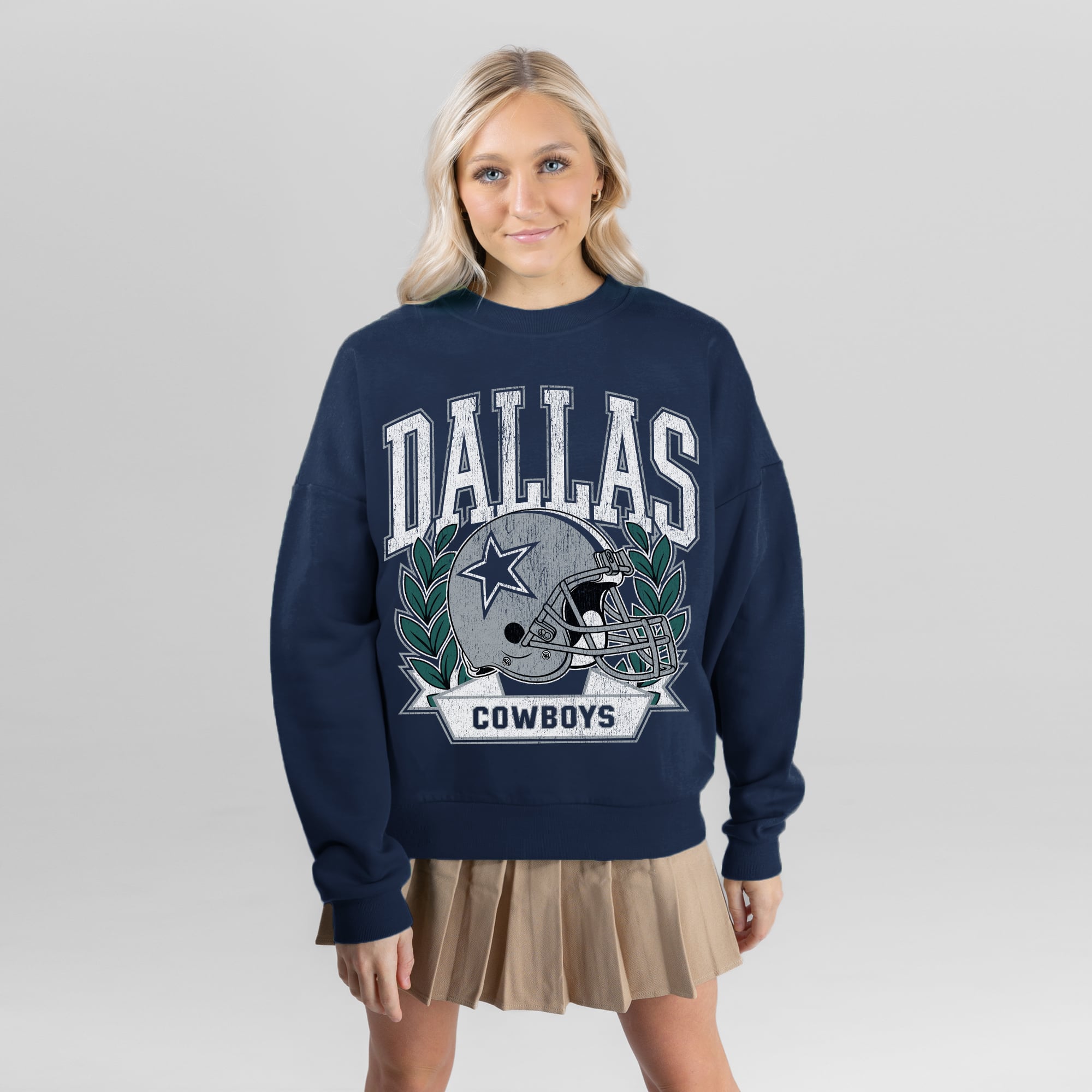 Women’s Gameday Couture Navy Dallas Cowboys Classic Archives Premium Fleece Sweatshirt