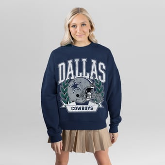 Women's Gameday Couture Navy Dallas Cowboys Classic Archives Premium Fleece Sweatshirt