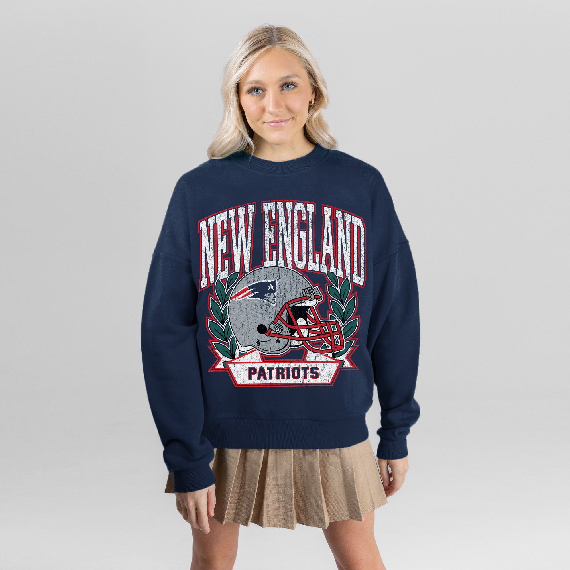 Women’s Gameday Couture Navy New England Patriots Classic Archives Premium Fleece Sweatshirt