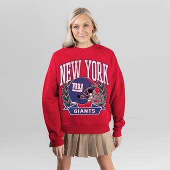 Women's Gameday Couture Red New York Giants Classic Archives Premium Fleece Sweatshirt