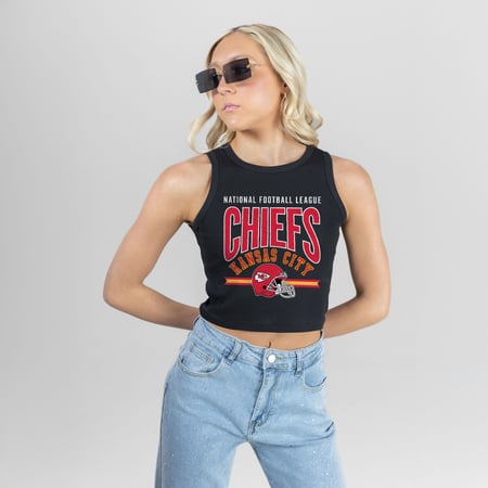 Women's Gameday Couture Black Kansas City Chiefs Mic Drop Essential Ribbed Crop Tank Top