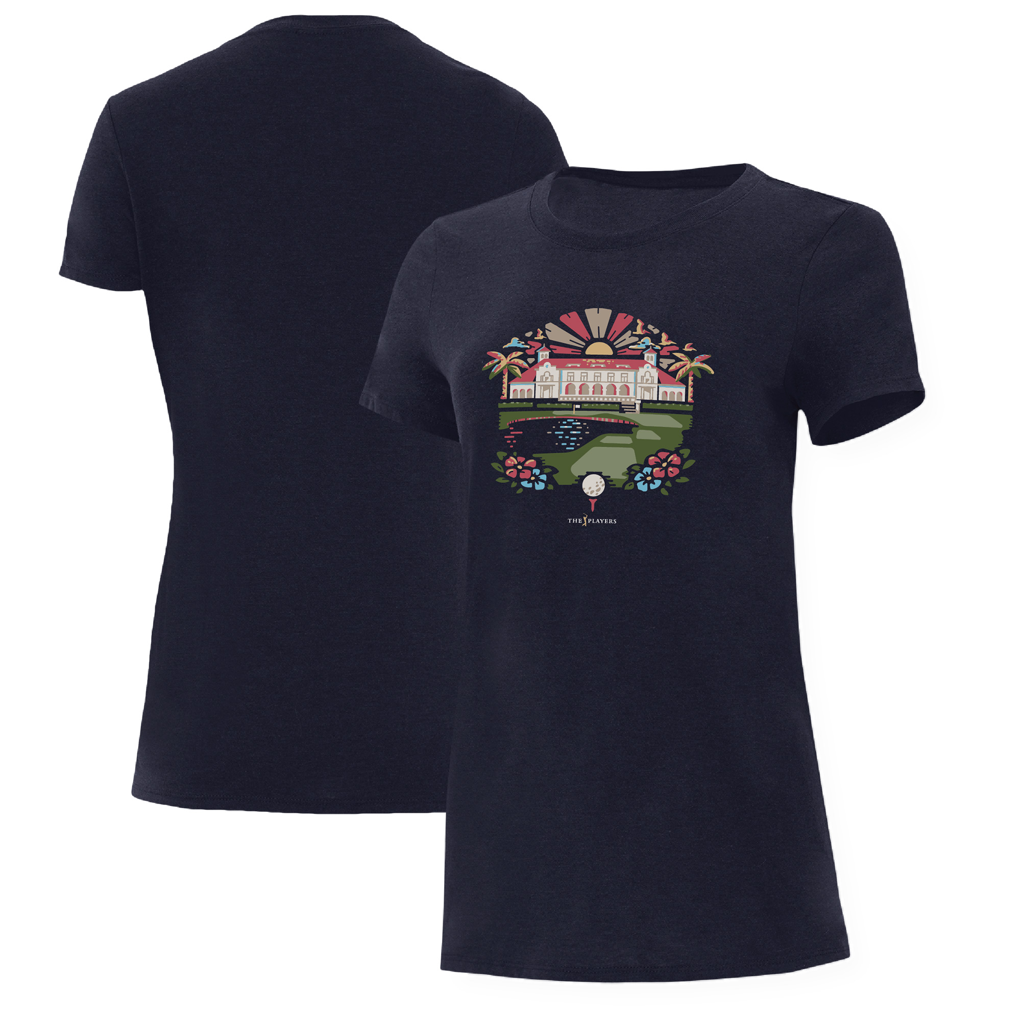 Women’s Ahead Heather Navy THE PLAYERS Floral Clubhouse Danby Tri-Blend T-Shirt Women’s Ahead Heather Navy THE PLAYERS Floral Clubhouse Danby Tri-Blend T-Shirt