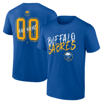 Men's Royal Buffalo Sabres Big & Tall Hustle Personalized Name & Number T-Shirt