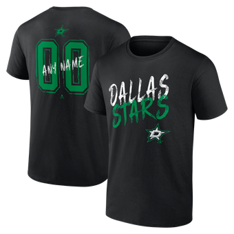 Men's Black Dallas Stars  Hustle Personalized Name & Number T-Shirt