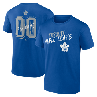 Men's Blue Toronto Maple Leafs Big & Tall Hustle Personalized Name & Number T-Shirt