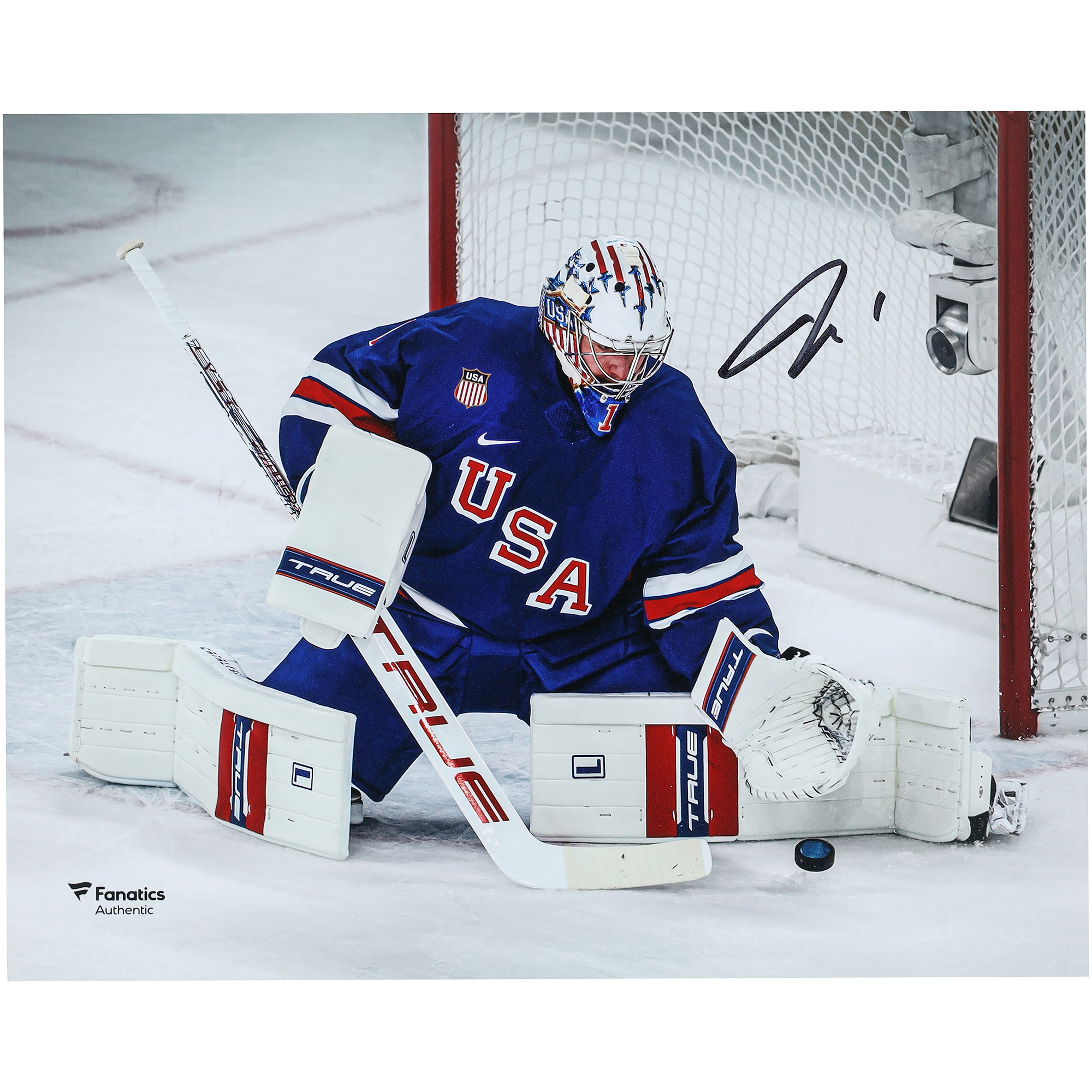 Jeremy Swayman Team USA Autographed 8" x 10" 2026 Winter Olympics Gold Medal Winner Photograph