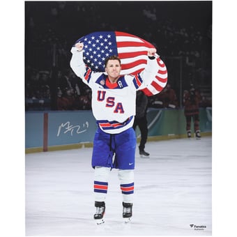 Matthew Tkachuk Team USA Autographed 16" x 20" 2026 Winter Olympics Gold Medal Winner Photograph