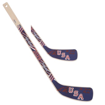 Auston Matthews Team USA Autographed 2026 Winter Olympics Mini Wood Stick with "26 Gold Medal" Inscription