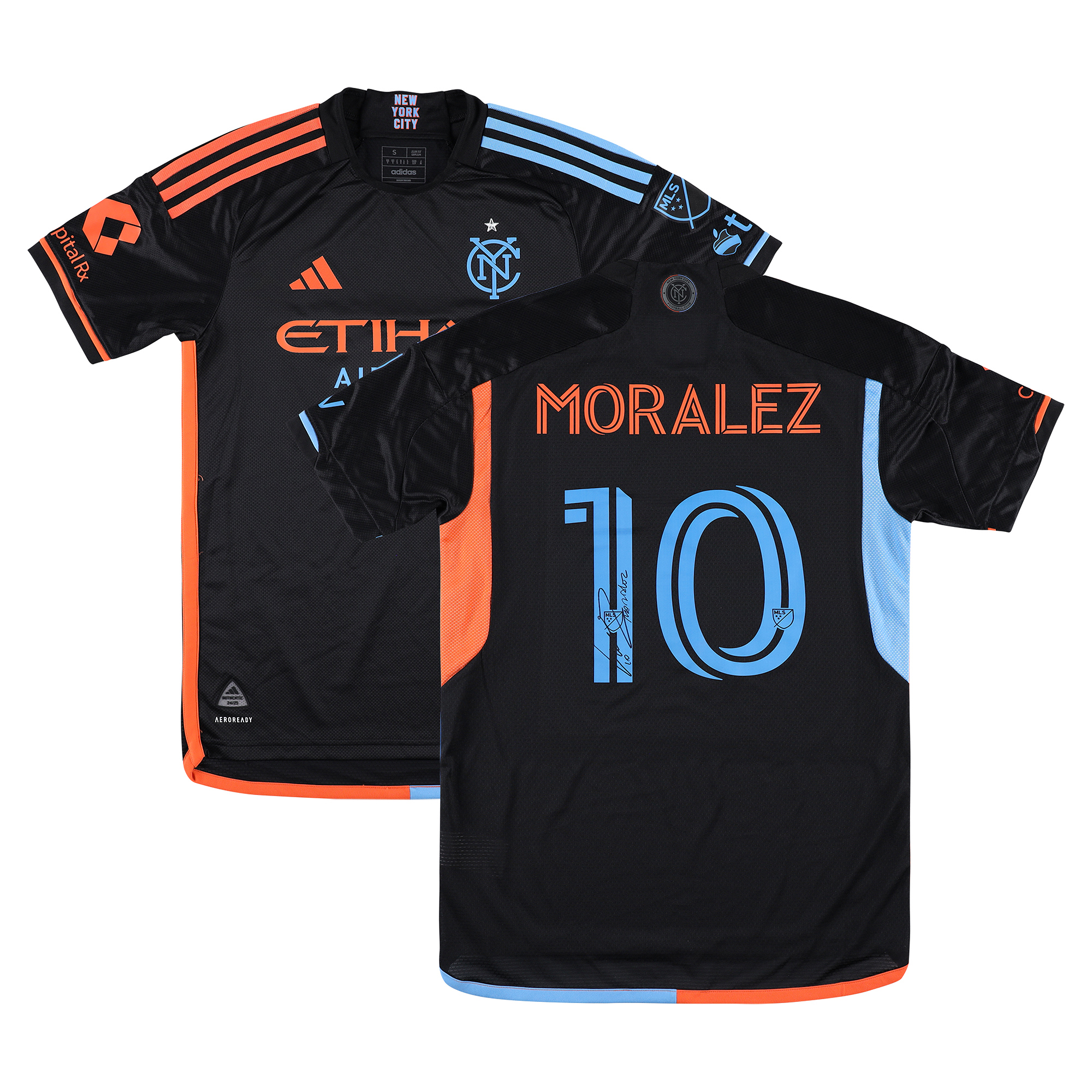 Maximiliano Moralez New York City FC Autographed Match-Used #10 Black Jersey from the 2025 MLS Season – Size S Maximiliano Moralez New York City FC Autographed Match-Used #10 Black Jersey from the 2025 MLS Season – Size S