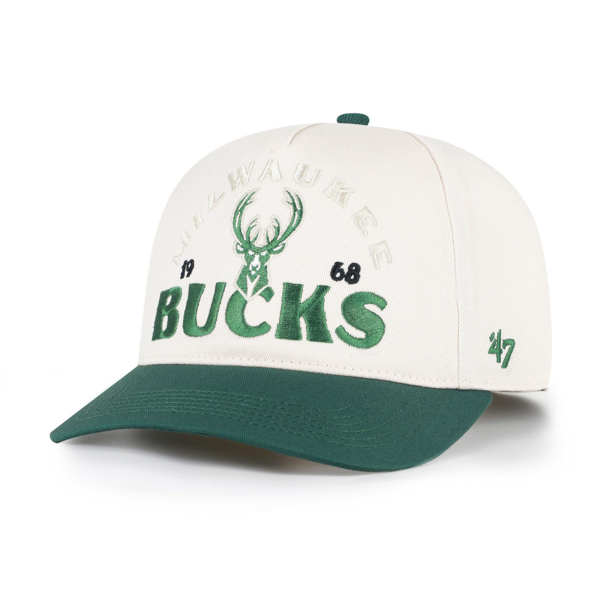 Men's '47 Natural Milwaukee Bucks Arcitext Hitch Adjustable Hat