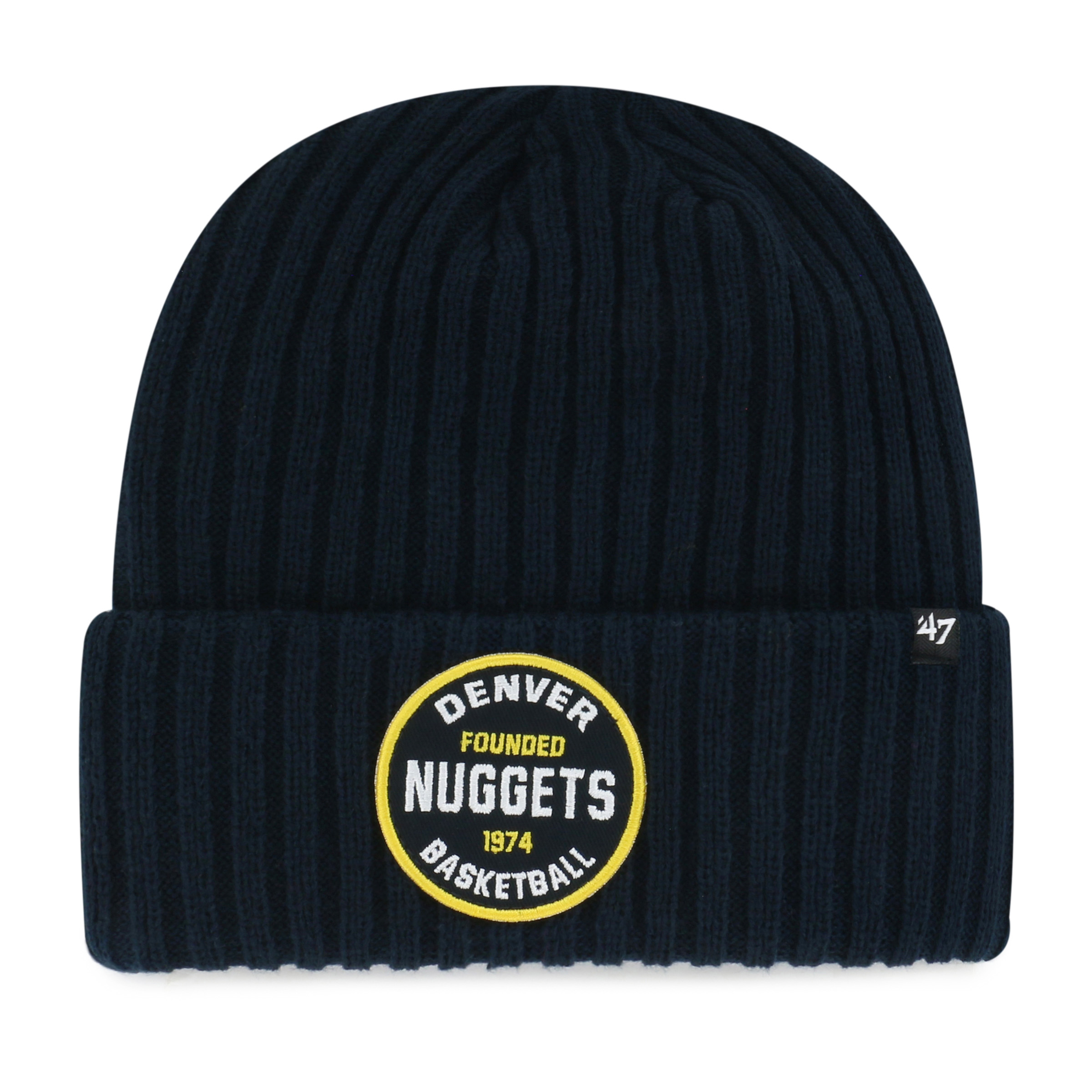Men's '47  Navy Denver Nuggets Ribbed Snowdrift Cuffed Knit Hat