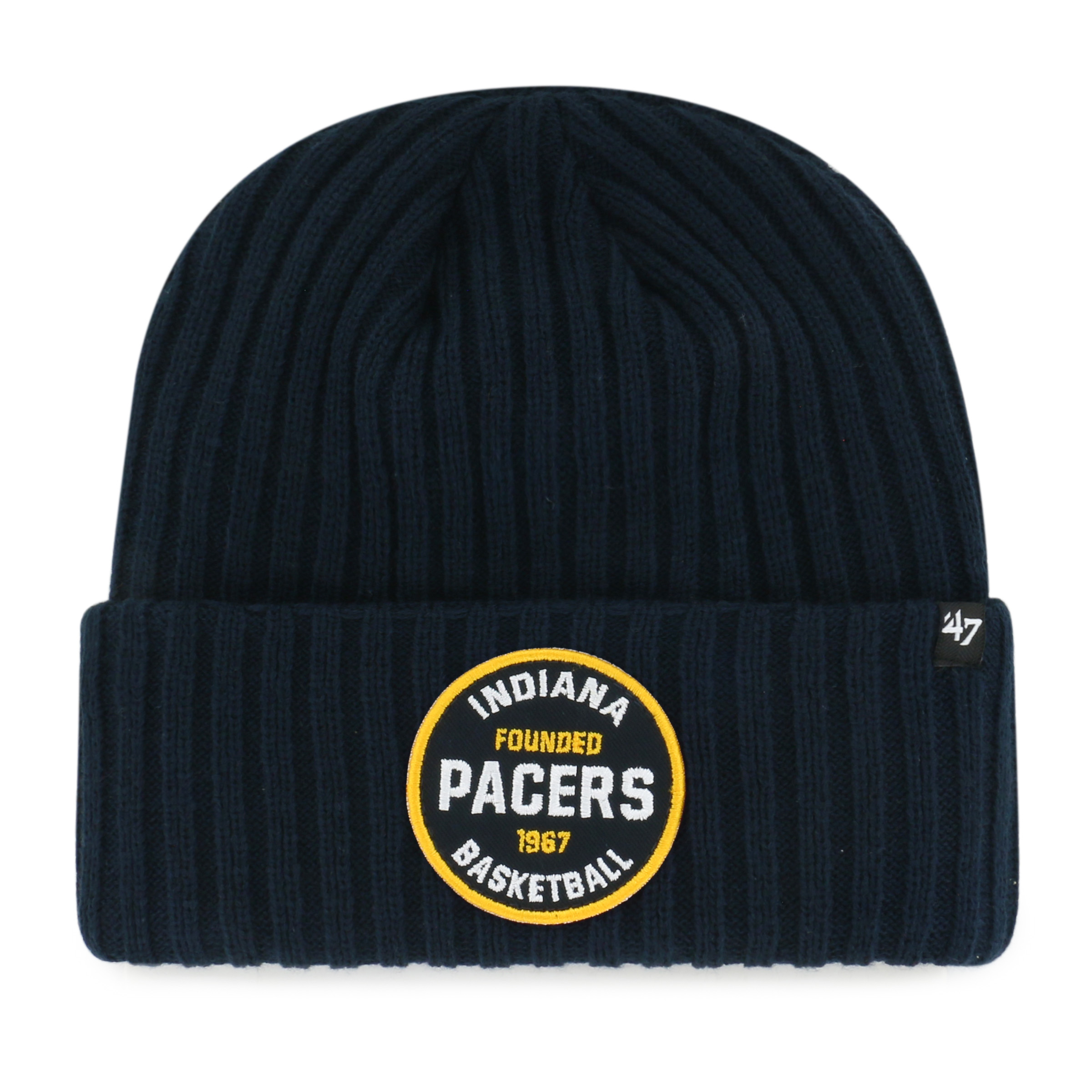 Men's '47  Navy Indiana Pacers Ribbed Snowdrift Cuffed Knit Hat