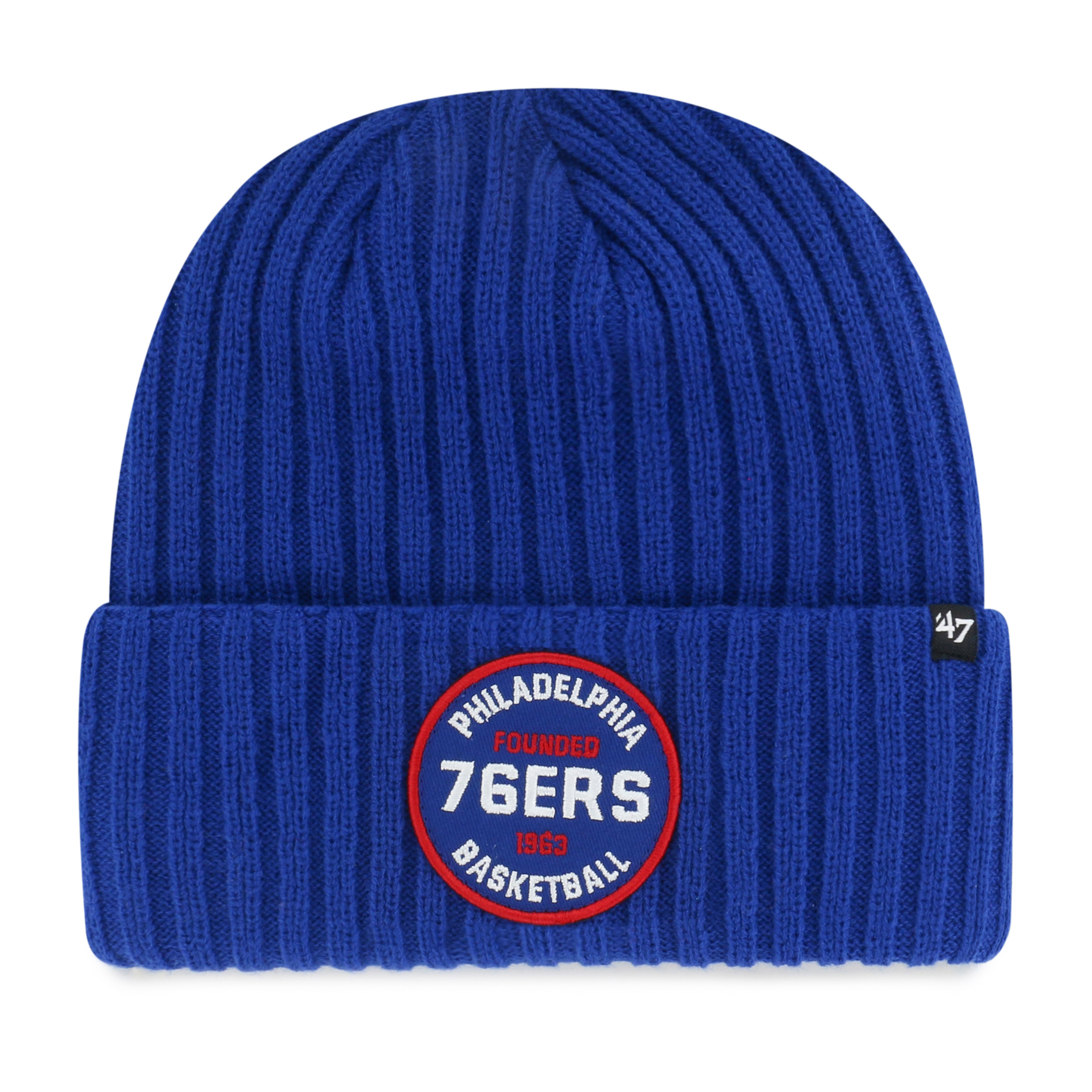 Men's '47 Royal Philadelphia 76ers Ribbed Snowdrift Cuffed Knit Hat