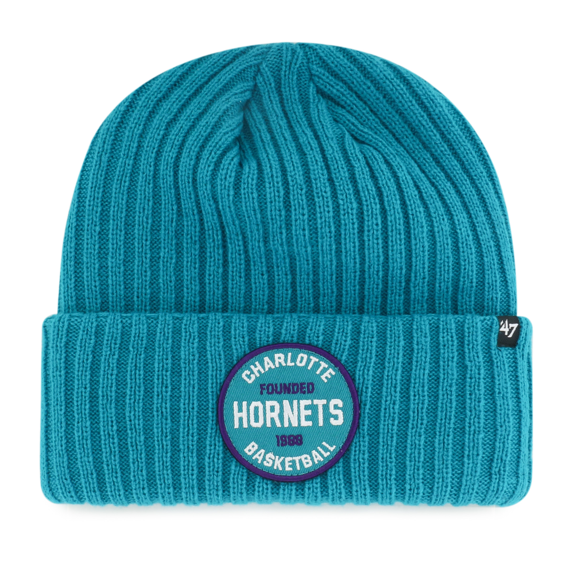 '47 Brand Men's Teal Charlotte Hornets Ribbed Snowdrift Cuffed Knit Hat - Teal