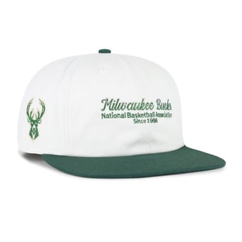 Men's '47 Cream Milwaukee Bucks Script Stack Captain Snapback Hat
