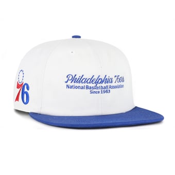 Men's '47 Cream Philadelphia 76ers Script Stack Captain Snapback Hat