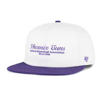 Men's '47 Cream Phoenix Suns Script Stack Captain Snapback Hat