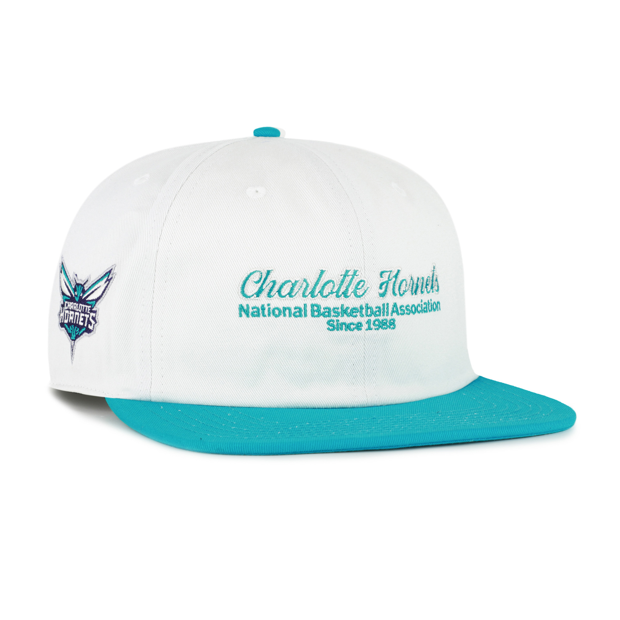 Men's '47 Cream Charlotte Hornets Script Stack Captain Snapback Hat