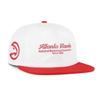 Men's '47 Cream Atlanta Hawks Script Stack Captain Snapback Hat