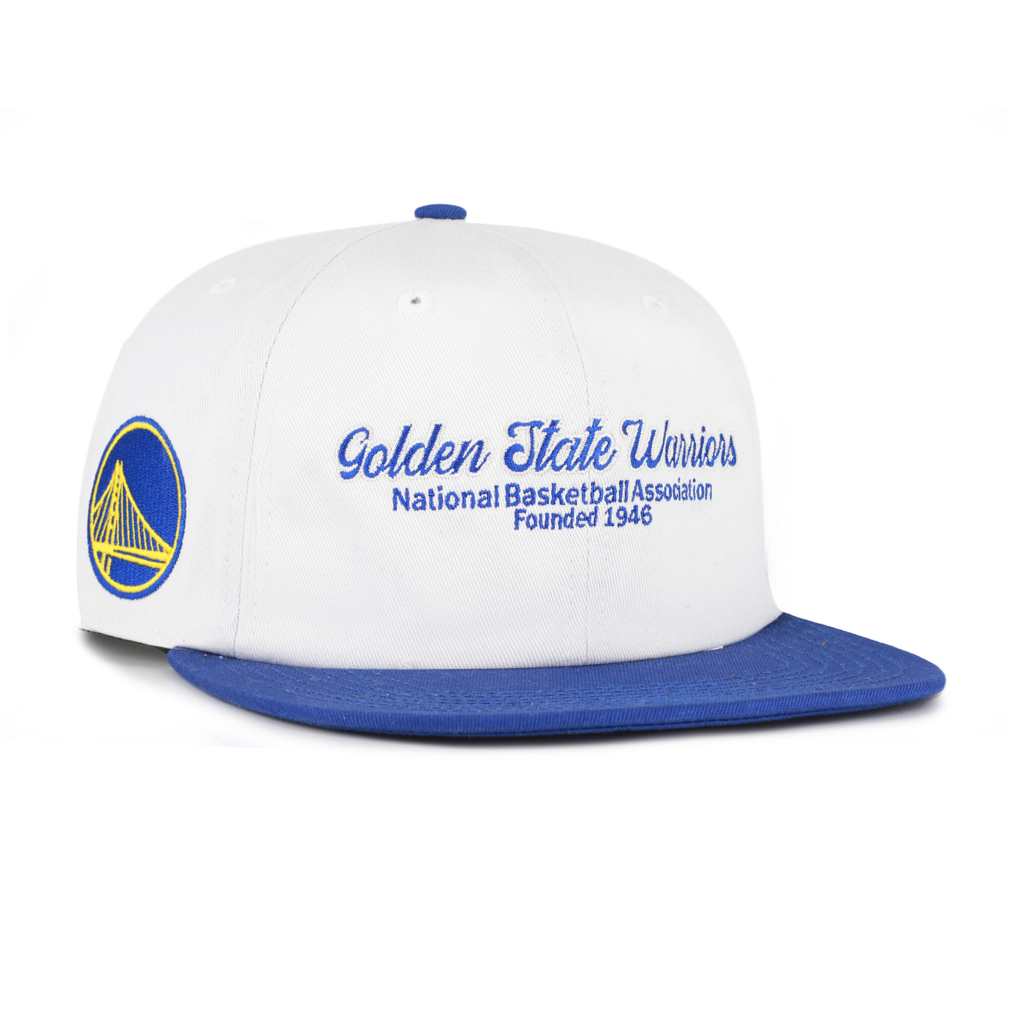 Men's '47 Cream Golden State Warriors Script Stack Captain Snapback Hat