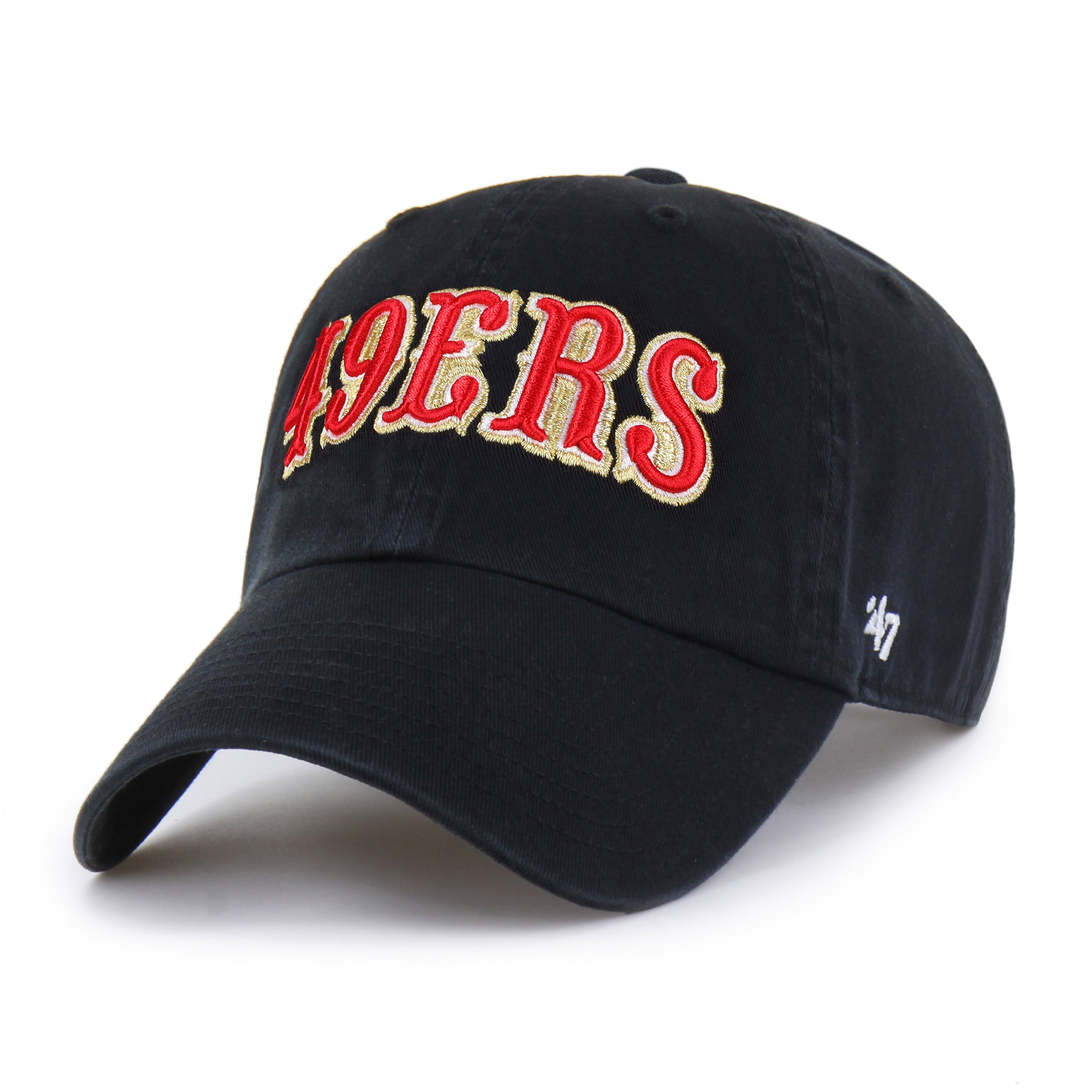 Men's '47 Black San Francisco 49ers Rivalries Collection Clean Up Adjustable Hat