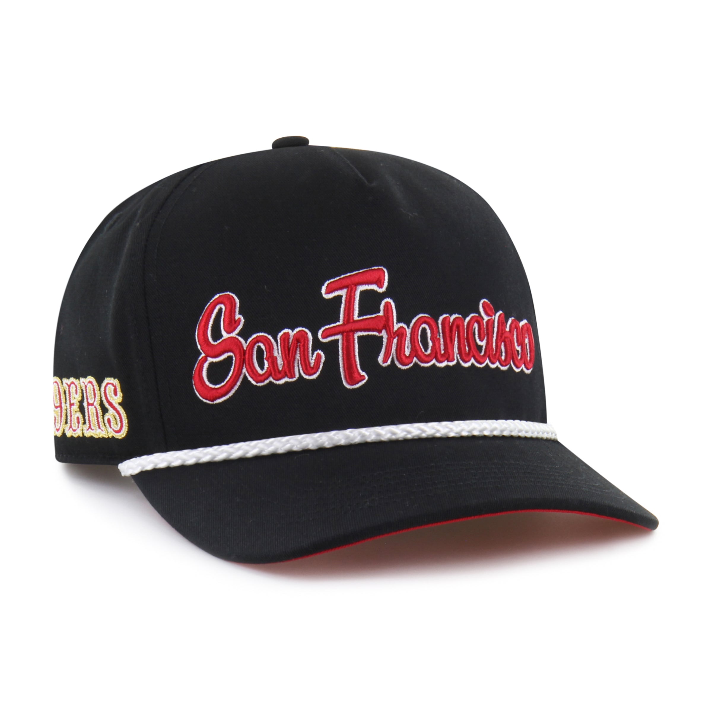 Men's '47  Black San Francisco 49ers Rivalries Collection Overhand Hitch Adjustable Hat