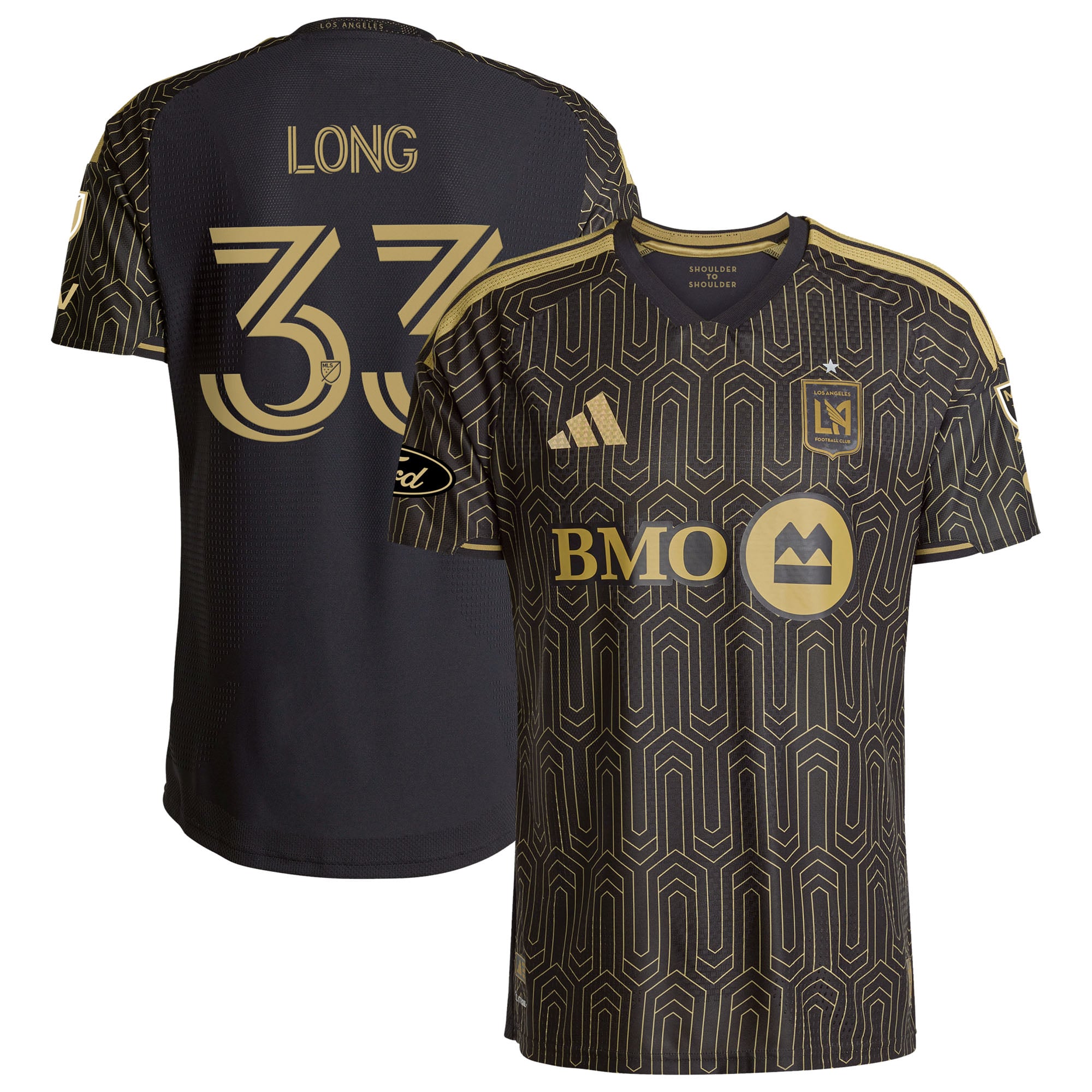 Men's adidas Aaron Long Black LAFC 2026 Primary Kit On-Field Authentic Jersey