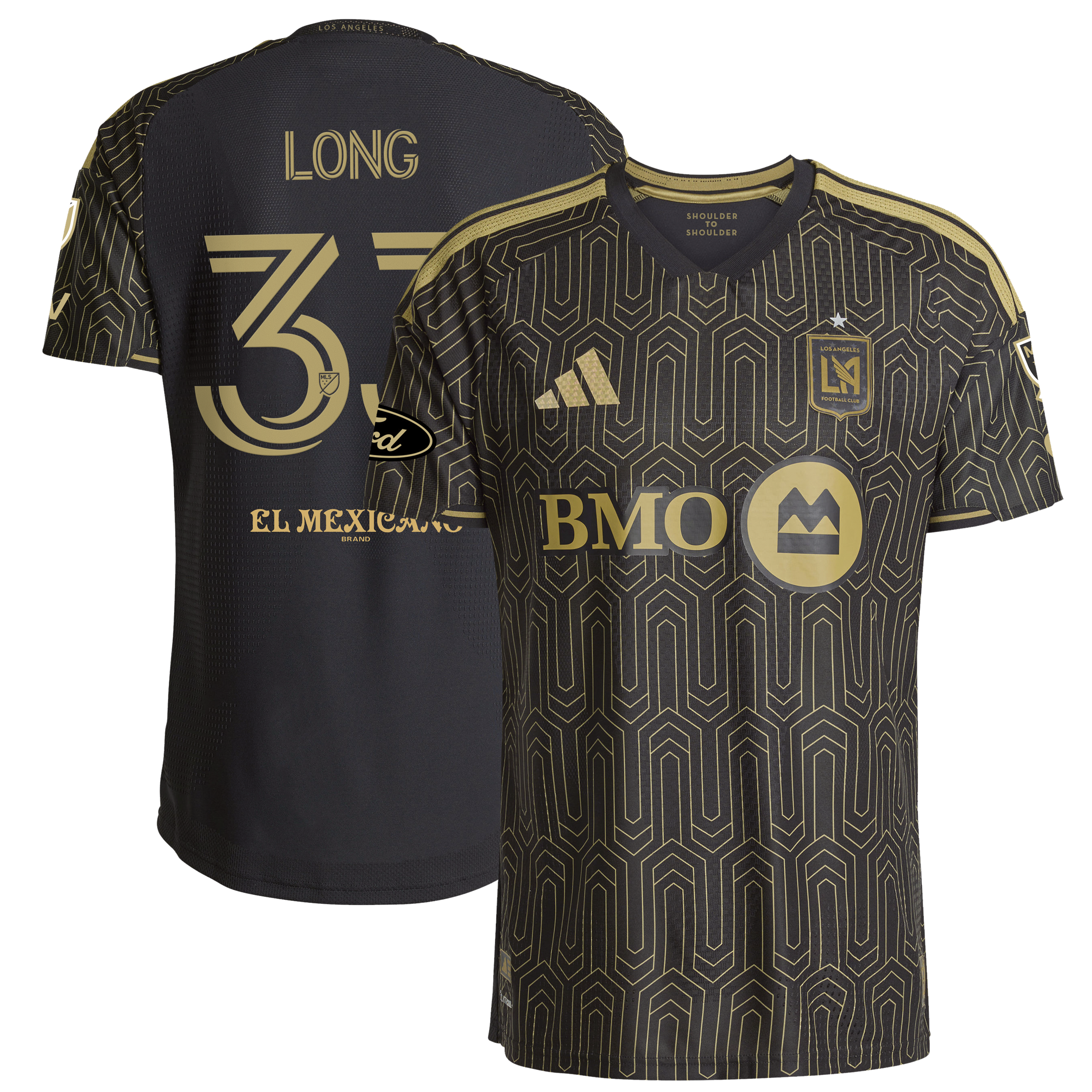 Men's adidas Aaron Long Black LAFC 2026 Primary Kit On-Field Authentic Jersey
