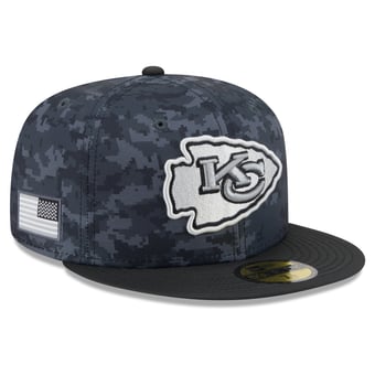 Men's New Era Black Kansas City Chiefs 2026 Salute To Service 59FIFTY Fitted Hat