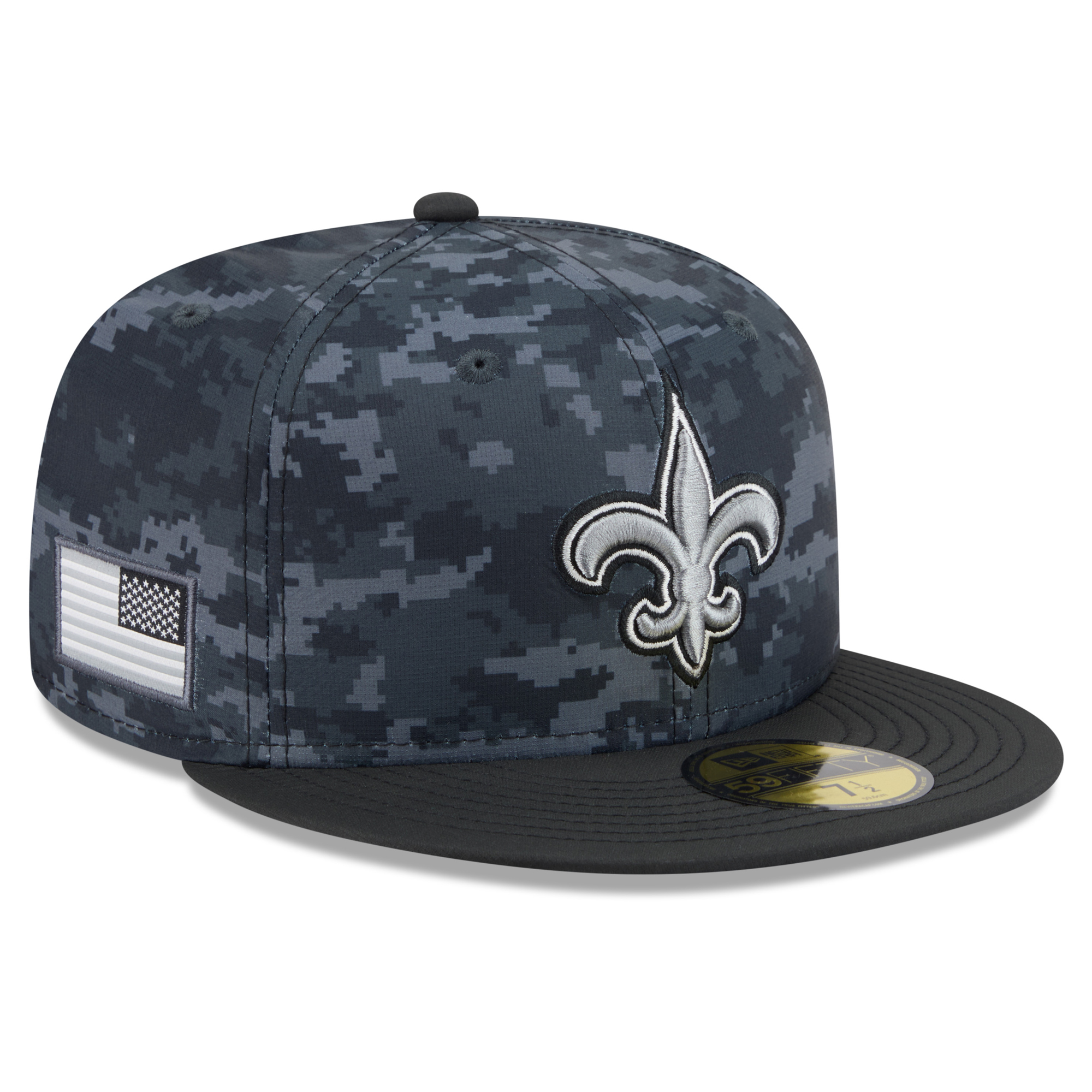 Men's New Era Black New Orleans Saints 2026 Salute To Service 59FIFTY Fitted Hat