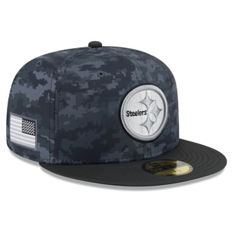 Men's New Era Black Pittsburgh Steelers 2026 Salute To Service 59FIFTY Fitted Hat