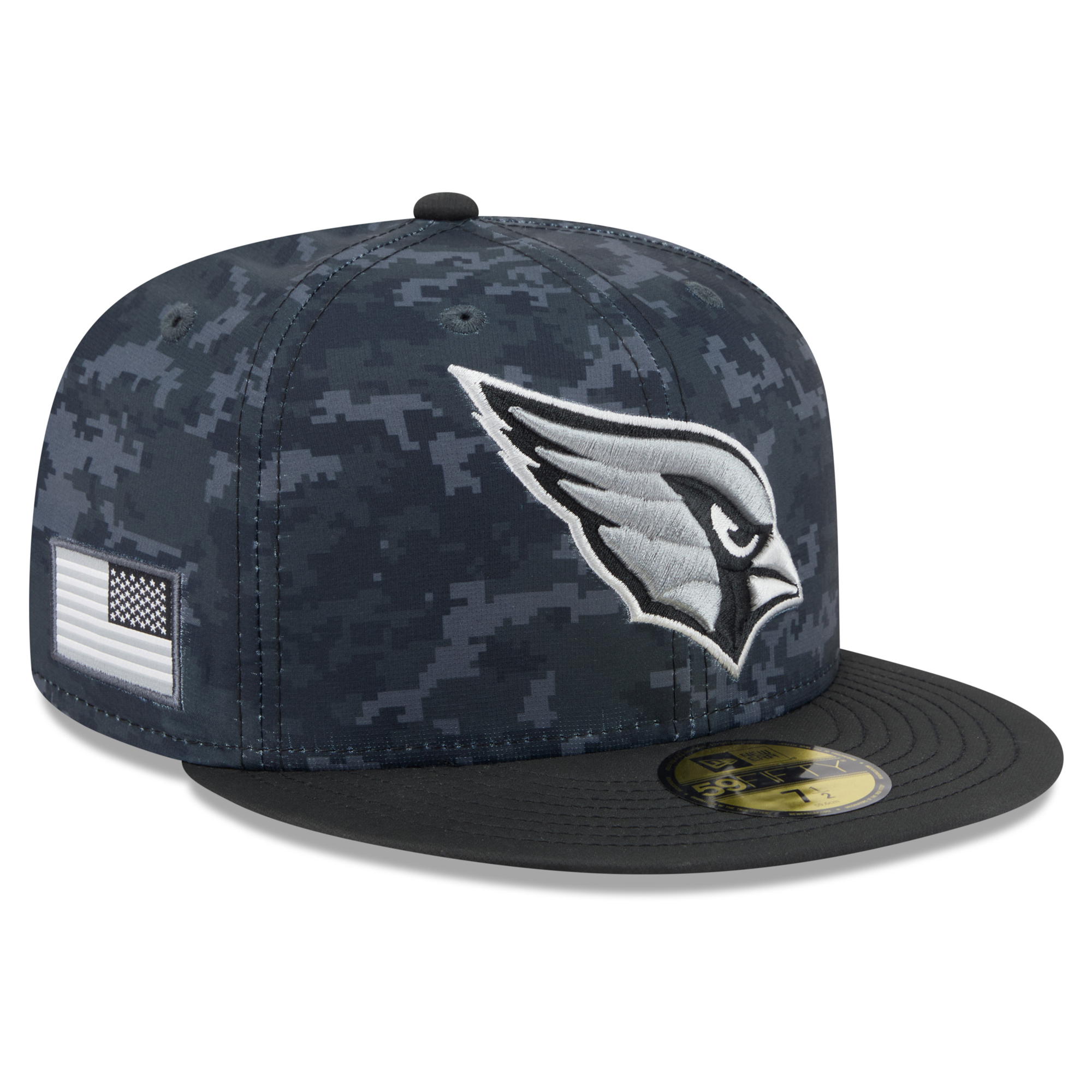 Men's New Era Black Arizona Cardinals 2026 Salute To Service 59FIFTY Fitted Hat
