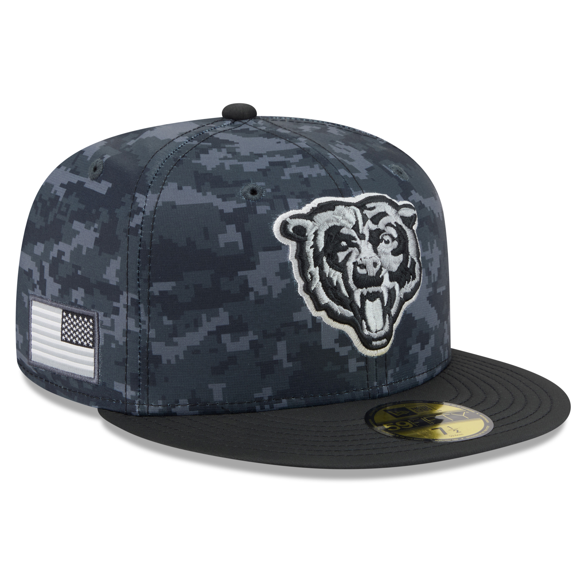Men's New Era Black Chicago Bears 2026 Salute To Service 59FIFTY Fitted Hat